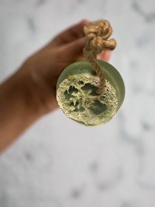 Peppermint and Tea Tree "Loofah Soap on a Rope"