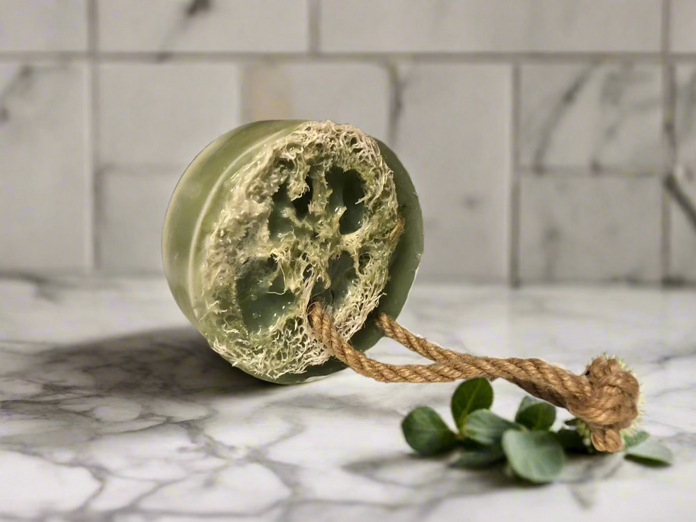 Peppermint and Tea Tree  "Loofah Soap on a Rope"