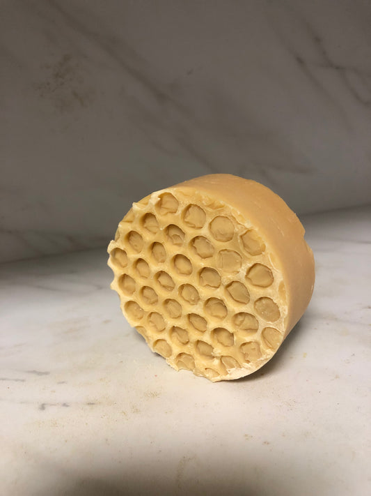 Oatmeal & Honey Luxury Soap Hand made. Round FaceBar