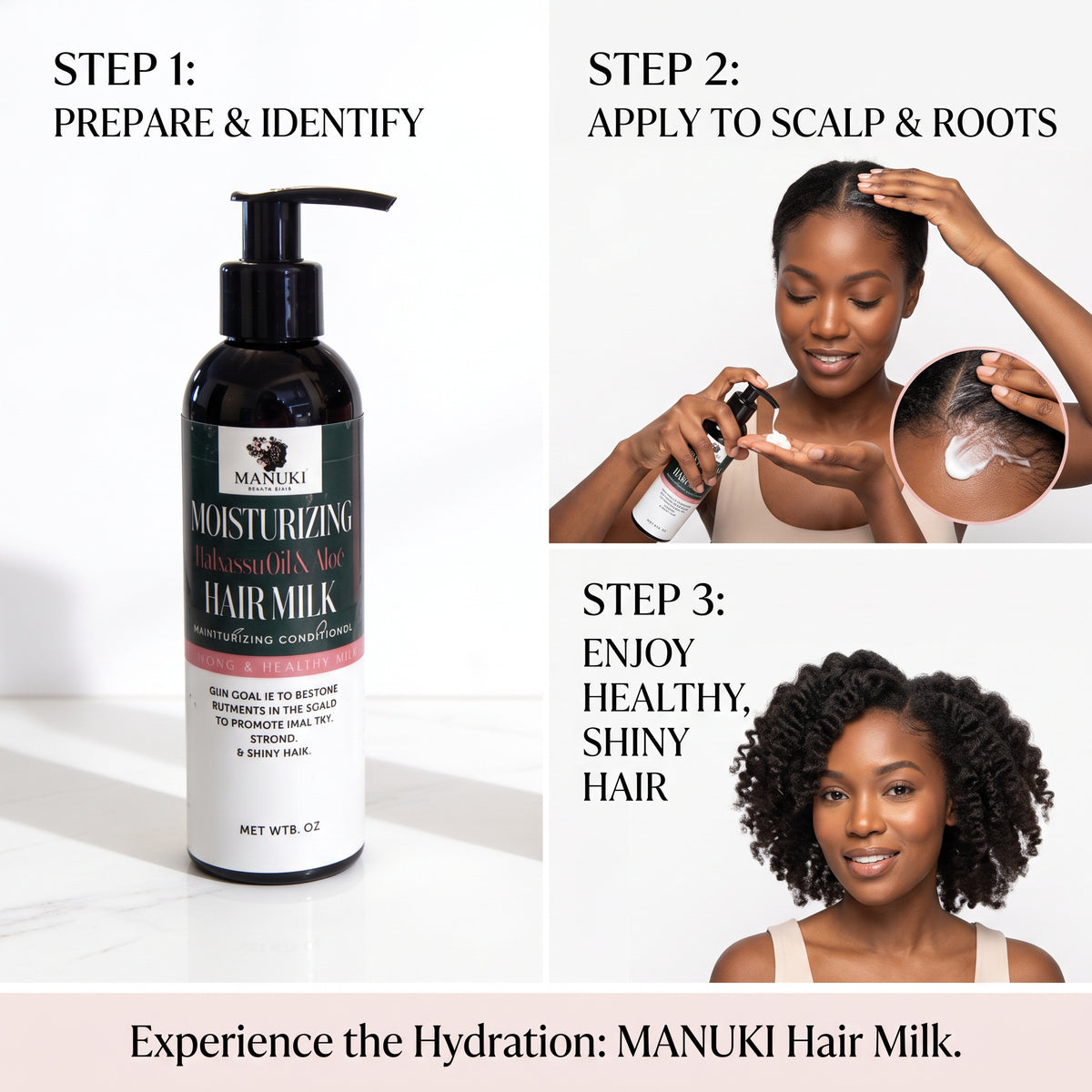 Moisturizing Hair Milk Leave-In Conditioner with Babassu Oil & Aloe Vera