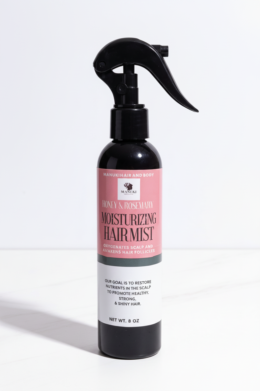Moisturizing Hair Spray with Honey & Rosemary