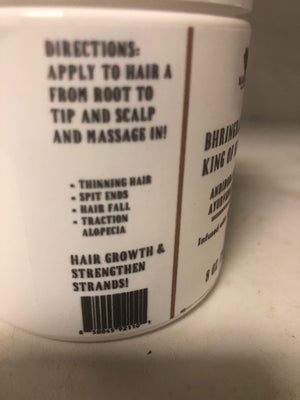 BHRINGRAJ - The King of Hair  Food Pomade with Brahmi and Vanilla Bean Extract