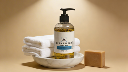 Derma bloom " Body Oil for dry skin conditions eczema " 8 oz