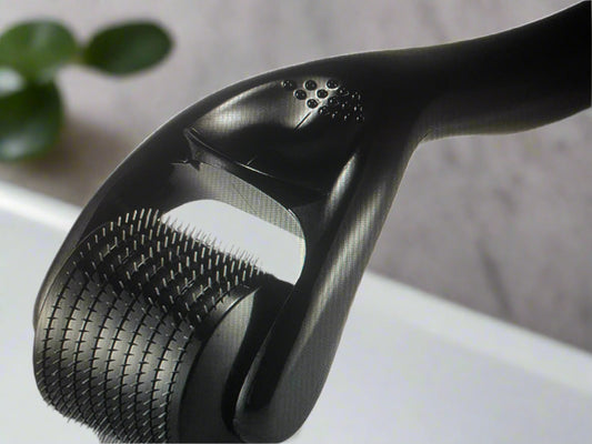 Derma Roller Microneedle Roller for Face Skin, Microdermabrasion Dermal Roller Microneedling Roller for Women Men Tools, 0.25, Black