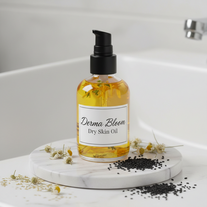 Derma bloom " Body Oil for dry skin conditions eczema " 8 oz